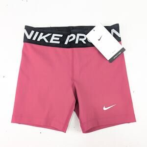 Nike Pro Girls Medium 5" Bike Shorts - Sweet Beet